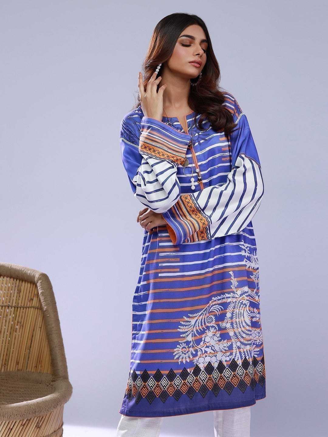 Pret 1Pc Printed Viscose Shirt - EWTKP20-67361
