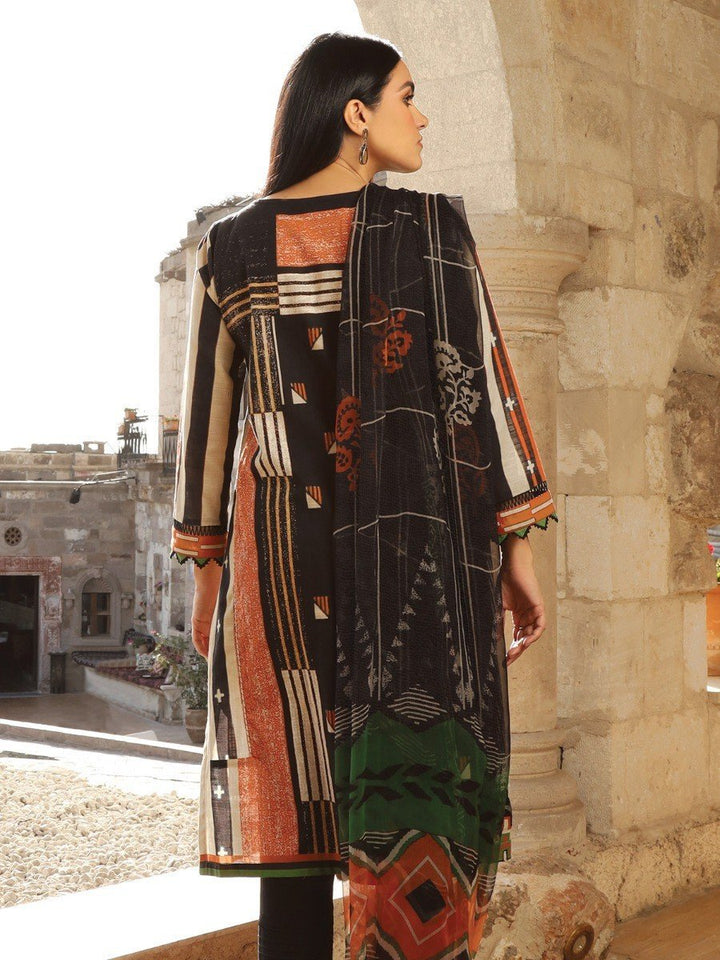 EWU20W12-20154 Unstitched Black Embroidered Khaddar 3 Piece