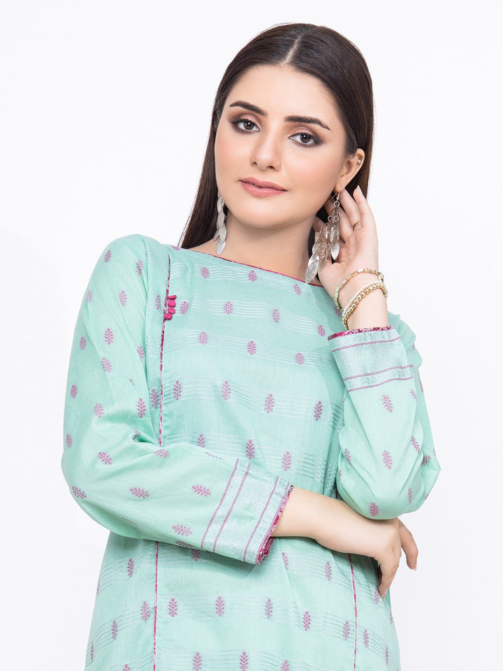 Pret 1Pc Printed Green Shirt - EWTKP21-67854