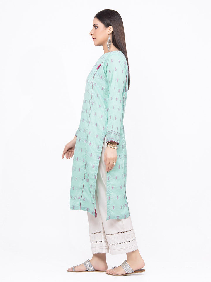 Pret 1Pc Printed Green Shirt - EWTKP21-67854