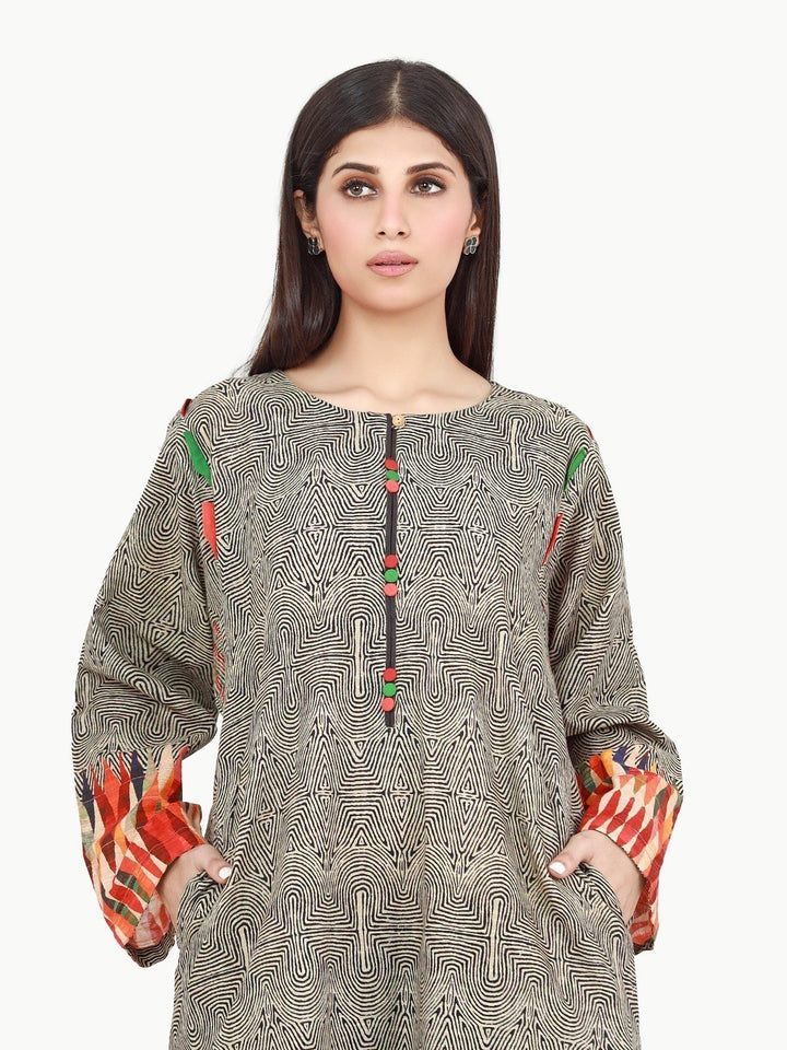Pret 1Pc Printed Khaddar Shirt - EWTKA22-68560