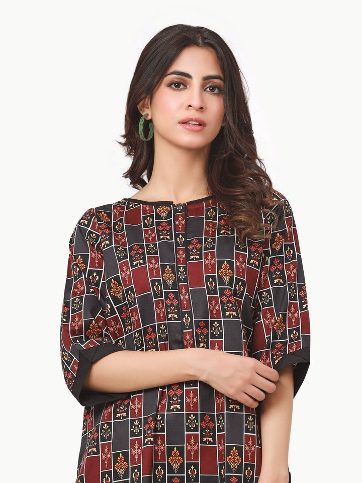Pret 1Pc Printed Khaddar Shirt - EWTKA22-68565