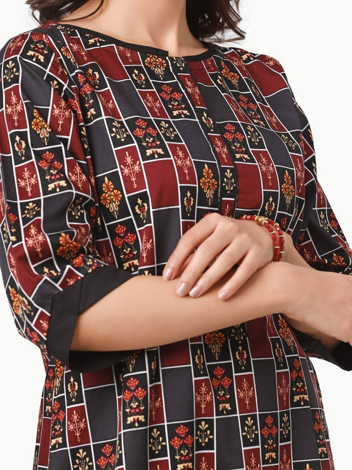 Pret 1Pc Printed Khaddar Shirt - EWTKA22-68565