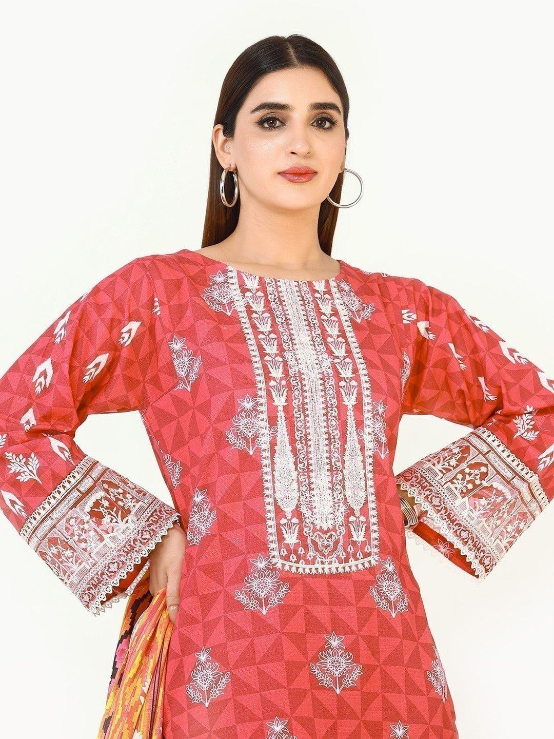 Pret 3Pc Embroidered Khaddar Suit - EWTKE22-67909 (3P)
