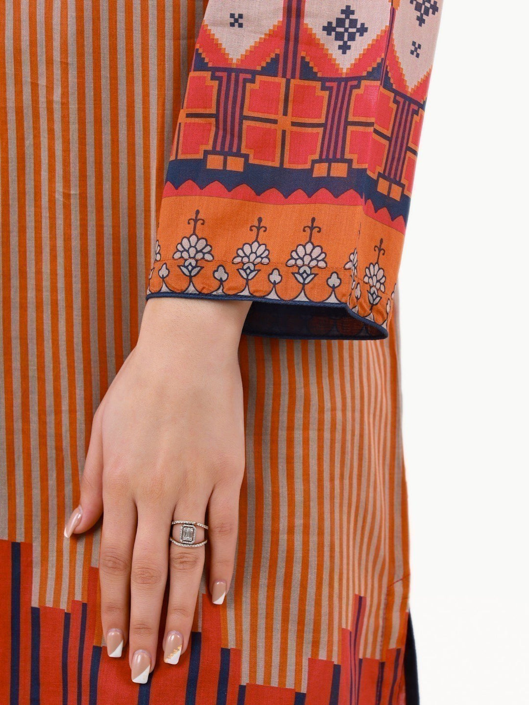Pret 1Pc Embroidered Chanderi Shirt - EWTKE22-68096