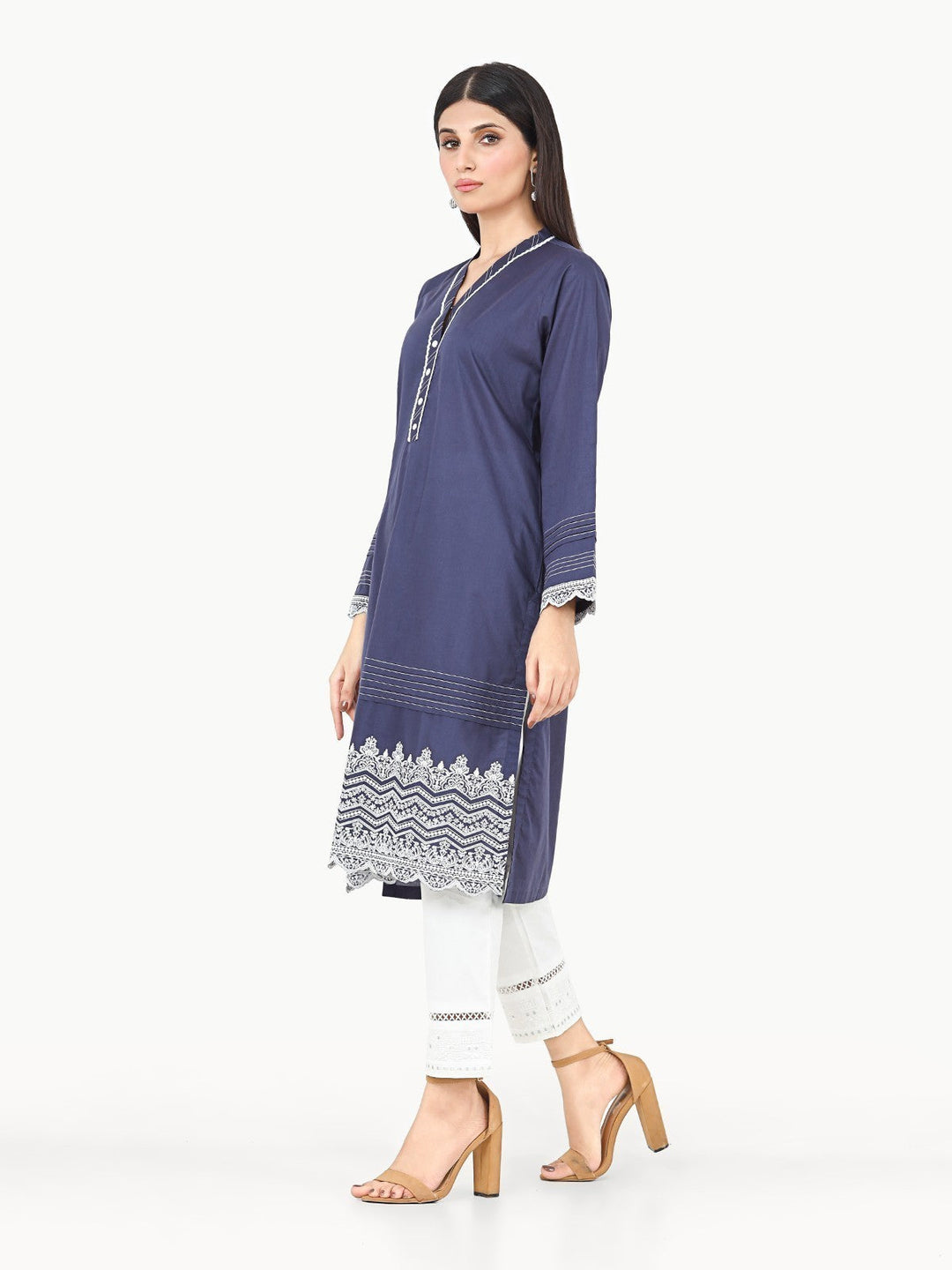 Pret 1Pc Embroidered Cambric Shirt - EWTKE22-68105