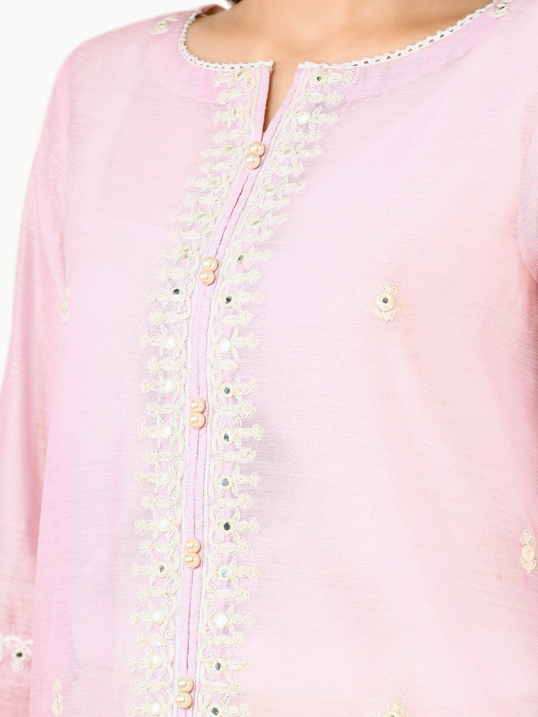 Pret 1Pc Embroidered Chanderi Shirt - EWTKE22-68383