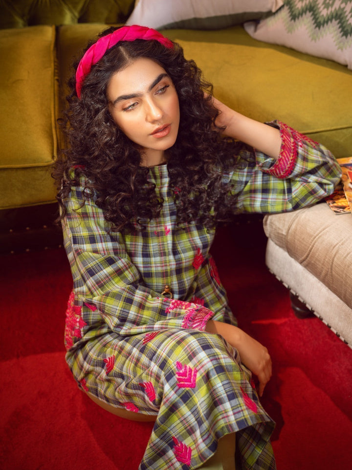 Pret 1Pc Embroidered Yarn Dyed Shirt - EWTKE22-68449