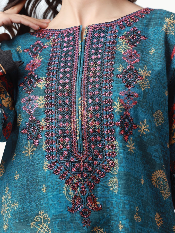 Pret 1Pc Embroidered Khaddar Shirt - EWTKE22-68589
