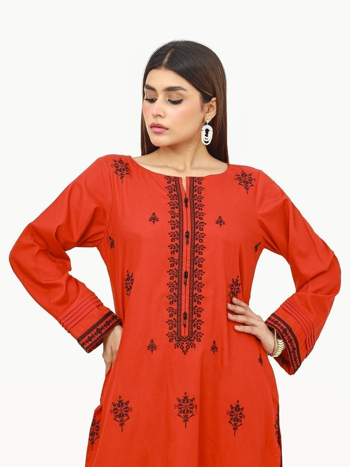 Pret 1Pc Embroidered Cotton Twill Shirt - EWTKE22-68665