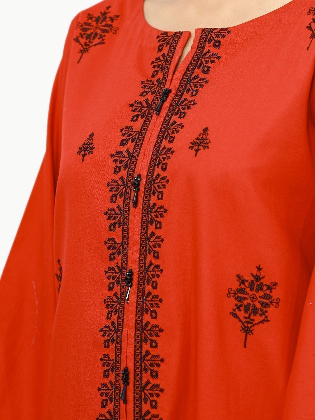 Pret 1Pc Embroidered Cotton Twill Shirt - EWTKE22-68665