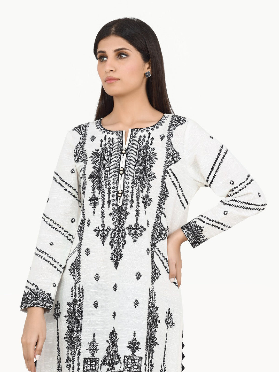 Pret 1Pc Embroidered Khaddar Shirt - EWTKE22-68764