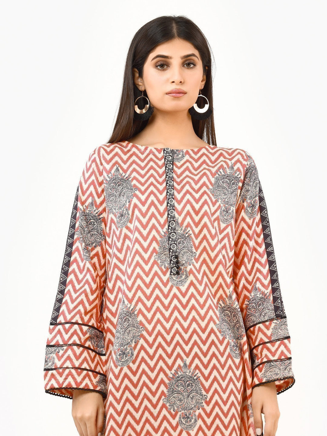 Pret 1Pc Printed Yellow Shirt - EWTKP22-67788