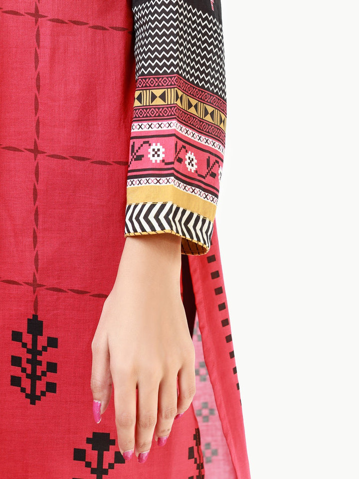 Pret 1Pc Printed Pink Shirt - EWTKP22-68077