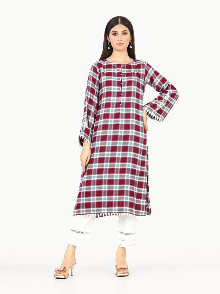 Pret 1Pc Printed Yarn Dyed Shirt - EWTKP22-68374