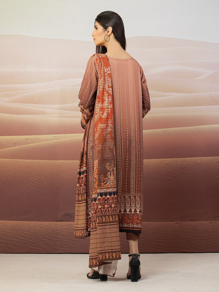 EWU22V13-24046 Unstitched Light Brown Embroidered Viscose 3 Piece