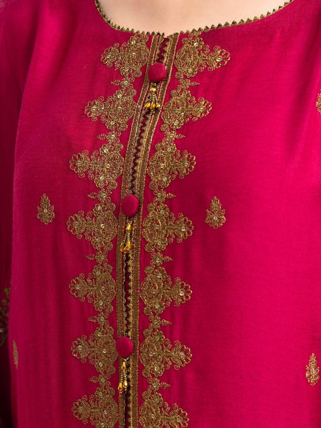 Pret 3Pc Embroidered Raw Silk Suit - EWTKE23-68758-3P