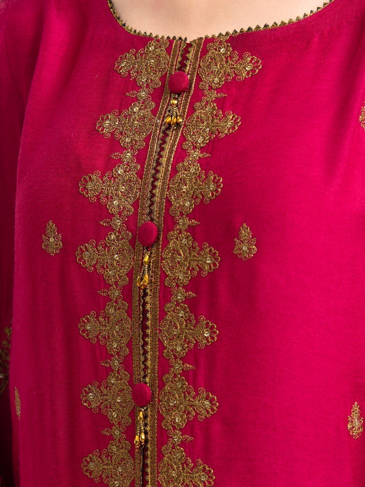 Pret 3Pc Embroidered Raw Silk Suit - EWTKE23-68758-3P