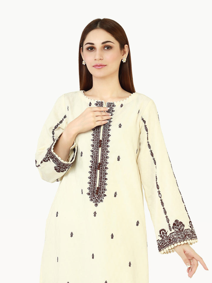 Pret 1Pc Embroidered Dobby Shirt - EWTKE22-68164