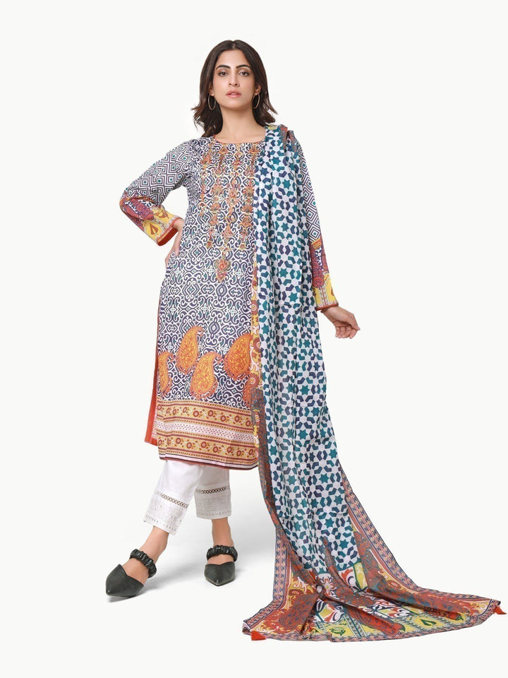 Pret 2Pc Embroidered Lawn Shirt Dupatta - EWTKE22-68223