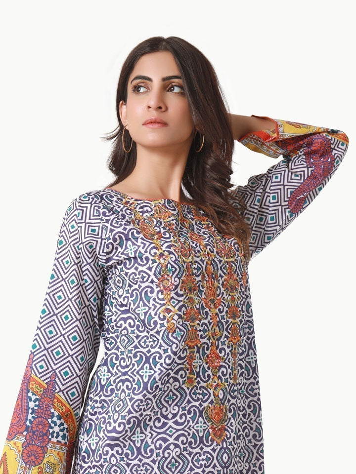 Pret 2Pc Embroidered Lawn Shirt Dupatta - EWTKE22-68223