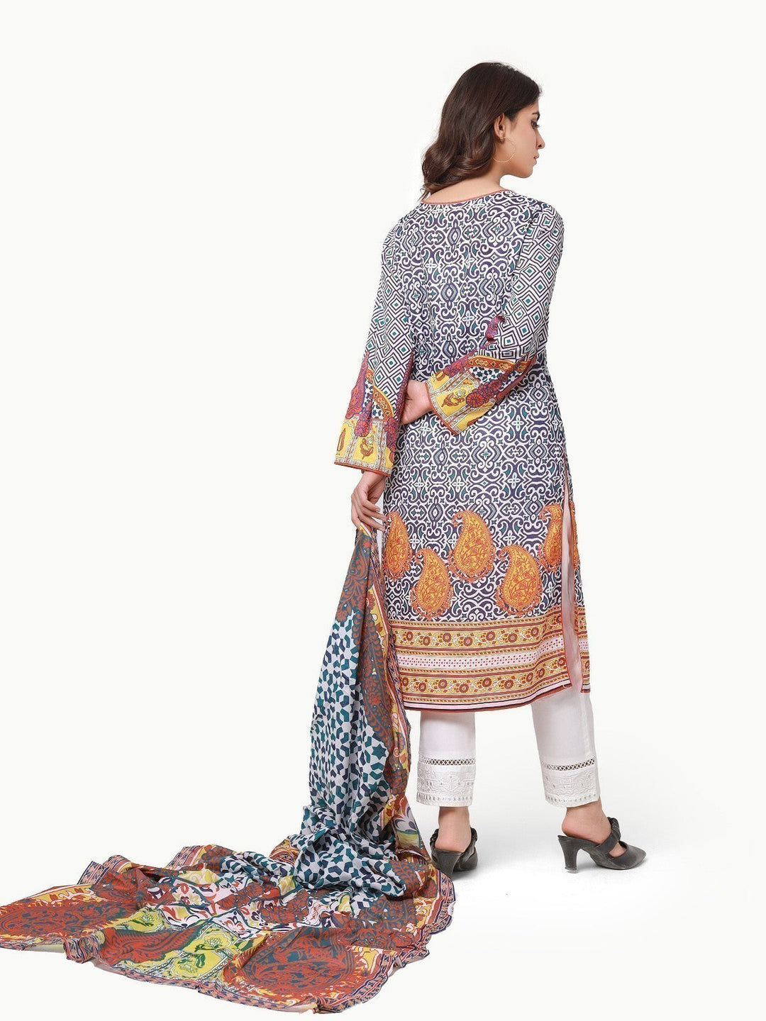 Pret 2Pc Embroidered Lawn Shirt Dupatta - EWTKE22-68223