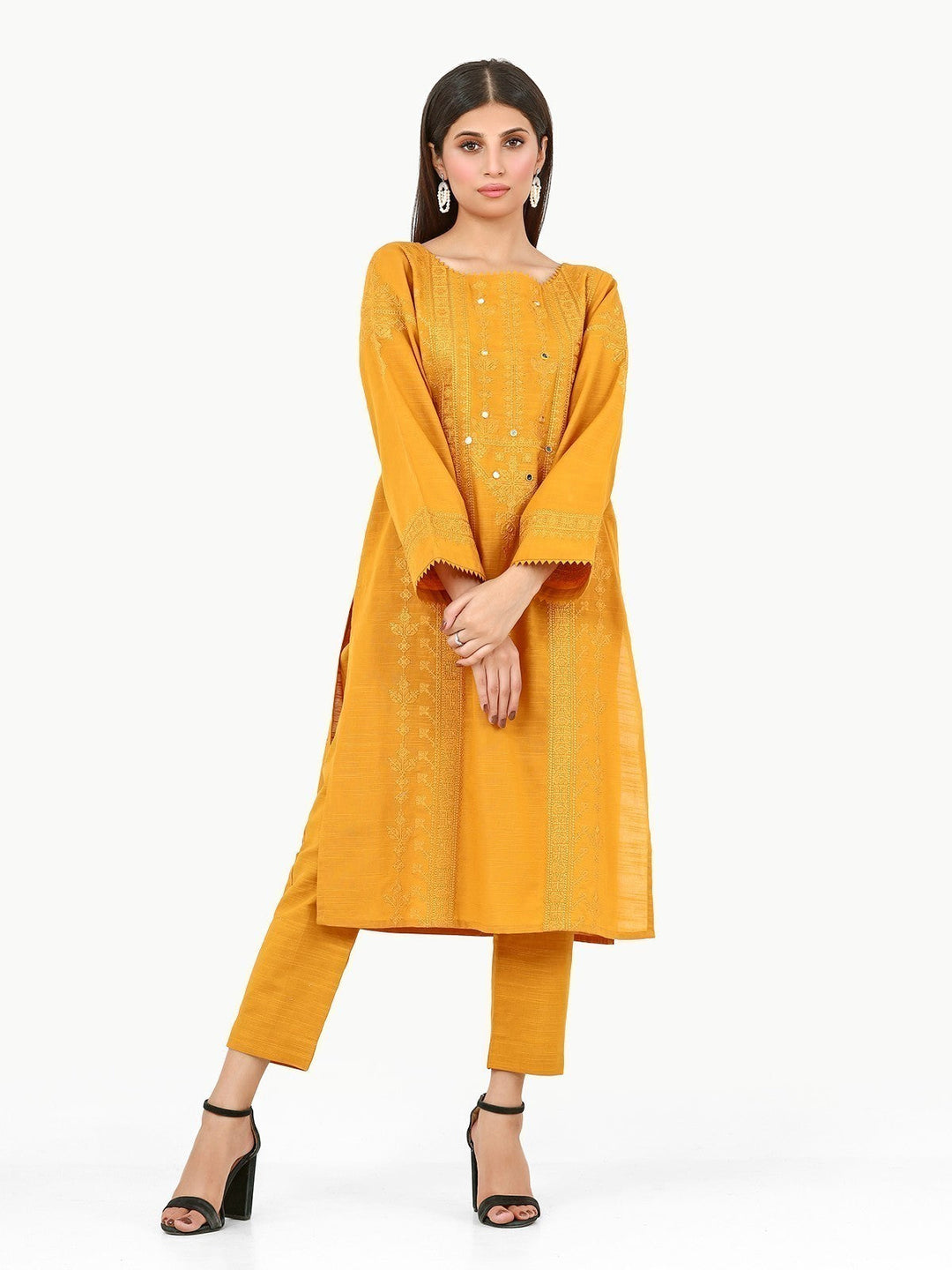 Pret 2Pc Embroidered Cotton Twill Shirt Trouser - EWTKE22-68715