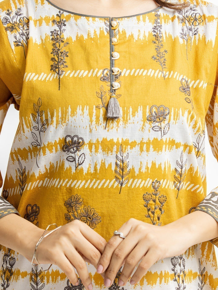 Pret 1Pc Embroidered Cambric Shirt - EWTKE23-68474S