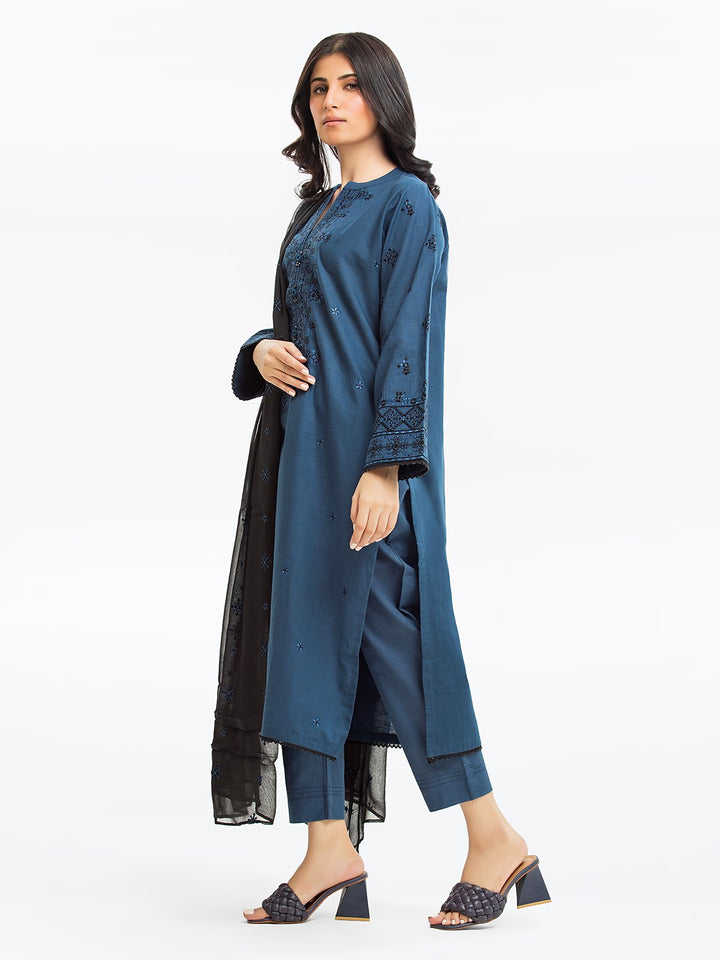 Pret 3Pc Embroidered Cambric Suit - EWTKE23-68651