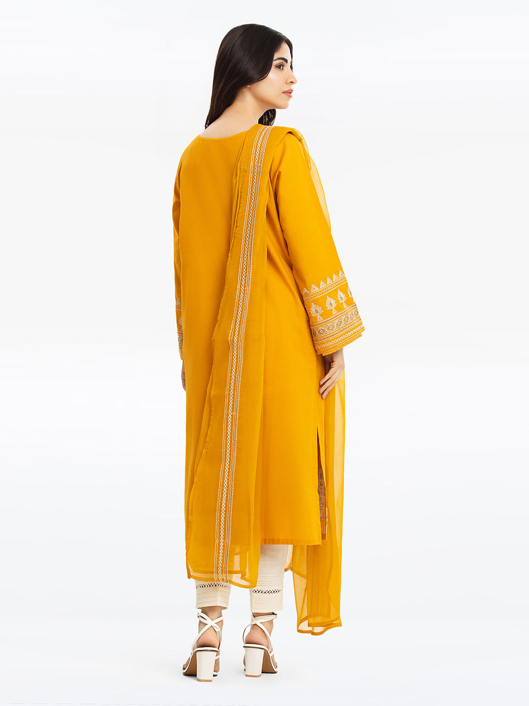 Pret 2Pc Embroidered Khaddar Shirt Dupatta - EWTKE23-68729SD