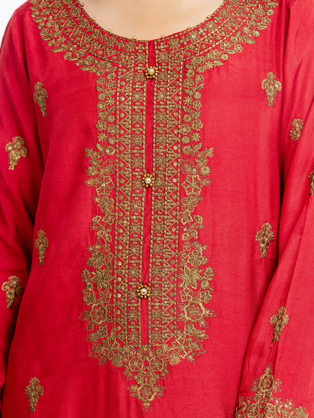 Pret 3Pc Embroidered Raw Silk Suit - EWTKE23-68776