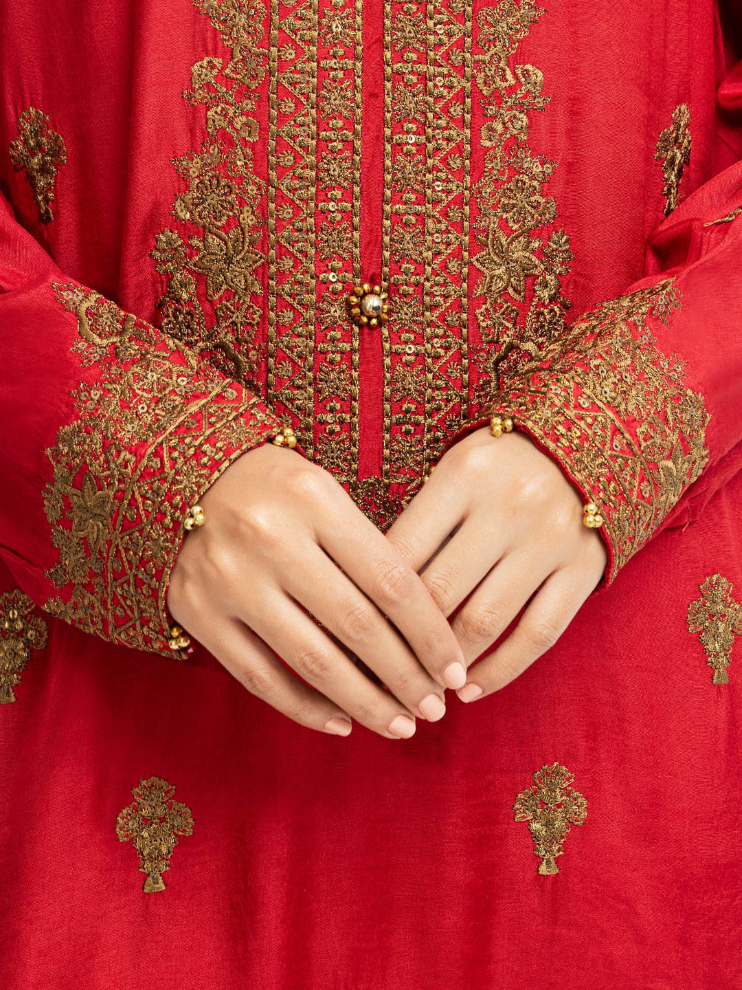 Pret 3Pc Embroidered Raw Silk Suit - EWTKE23-68776