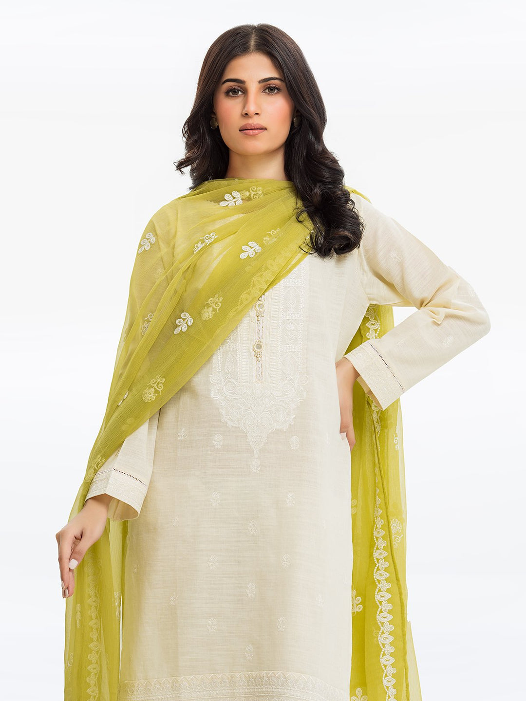 Pret 3Pc Embroidered Khaddar Suit - EWTKE23-68795-3P