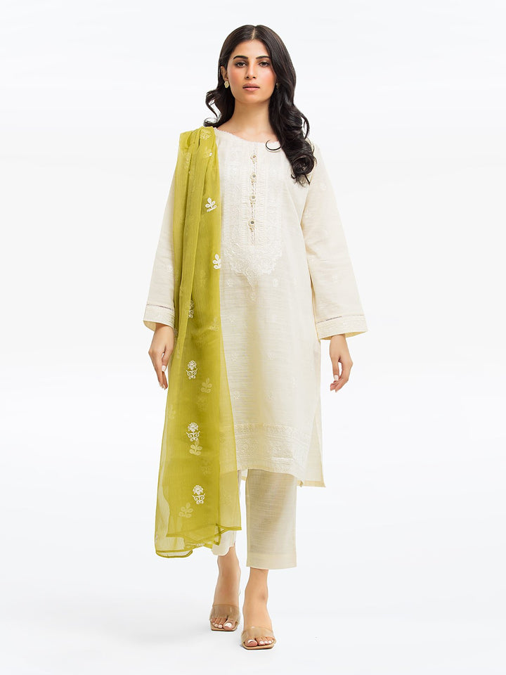 Pret 3Pc Embroidered Khaddar Suit - EWTKE23-68795-3P