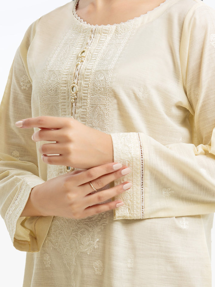 Pret 3Pc Embroidered Khaddar Suit - EWTKE23-68795-3P