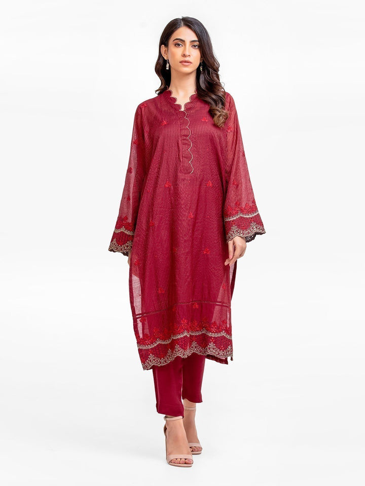 Pret 2Pc Embroidered Cotton Shirt Trouser - EWTKE23-68796ST