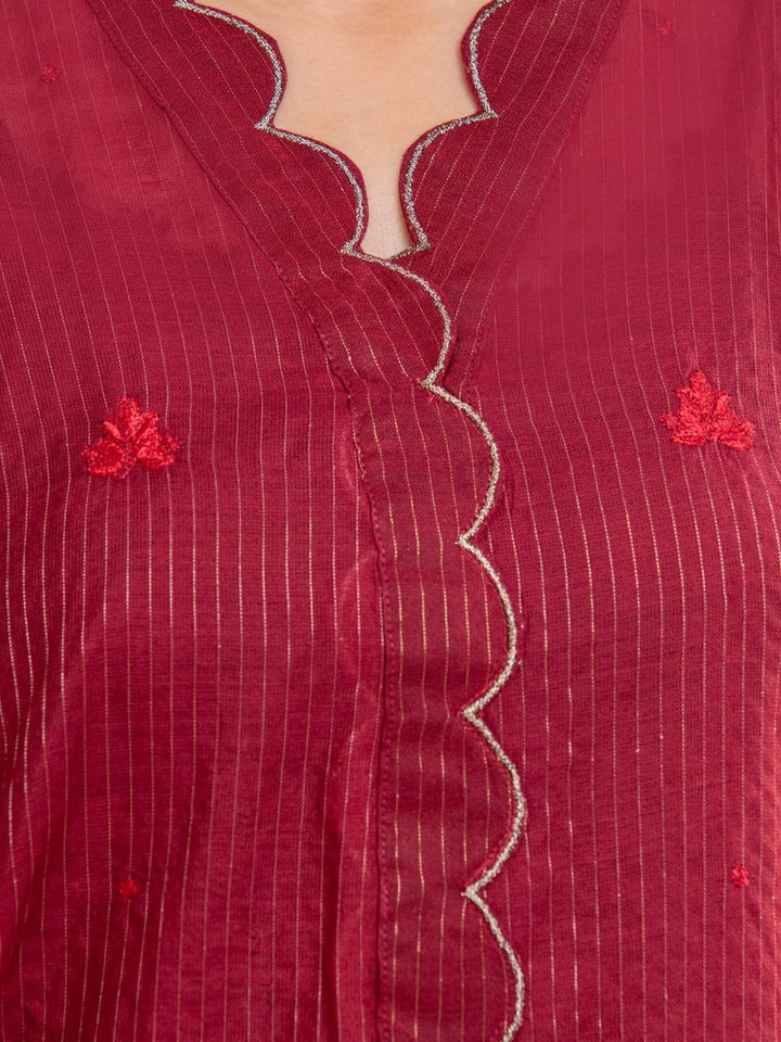 Pret 2Pc Embroidered Cotton Shirt Trouser - EWTKE23-68796ST