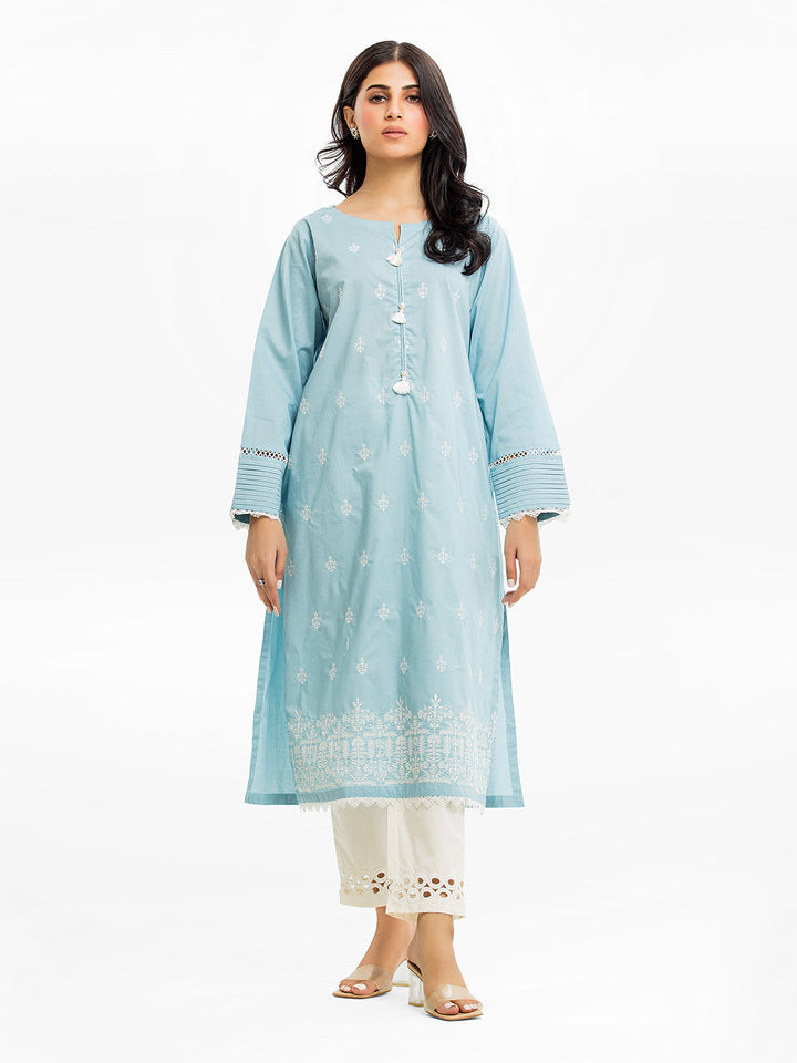 Pret 1Pc Embroidered Cambric Shirt - EWTKE23-68942S