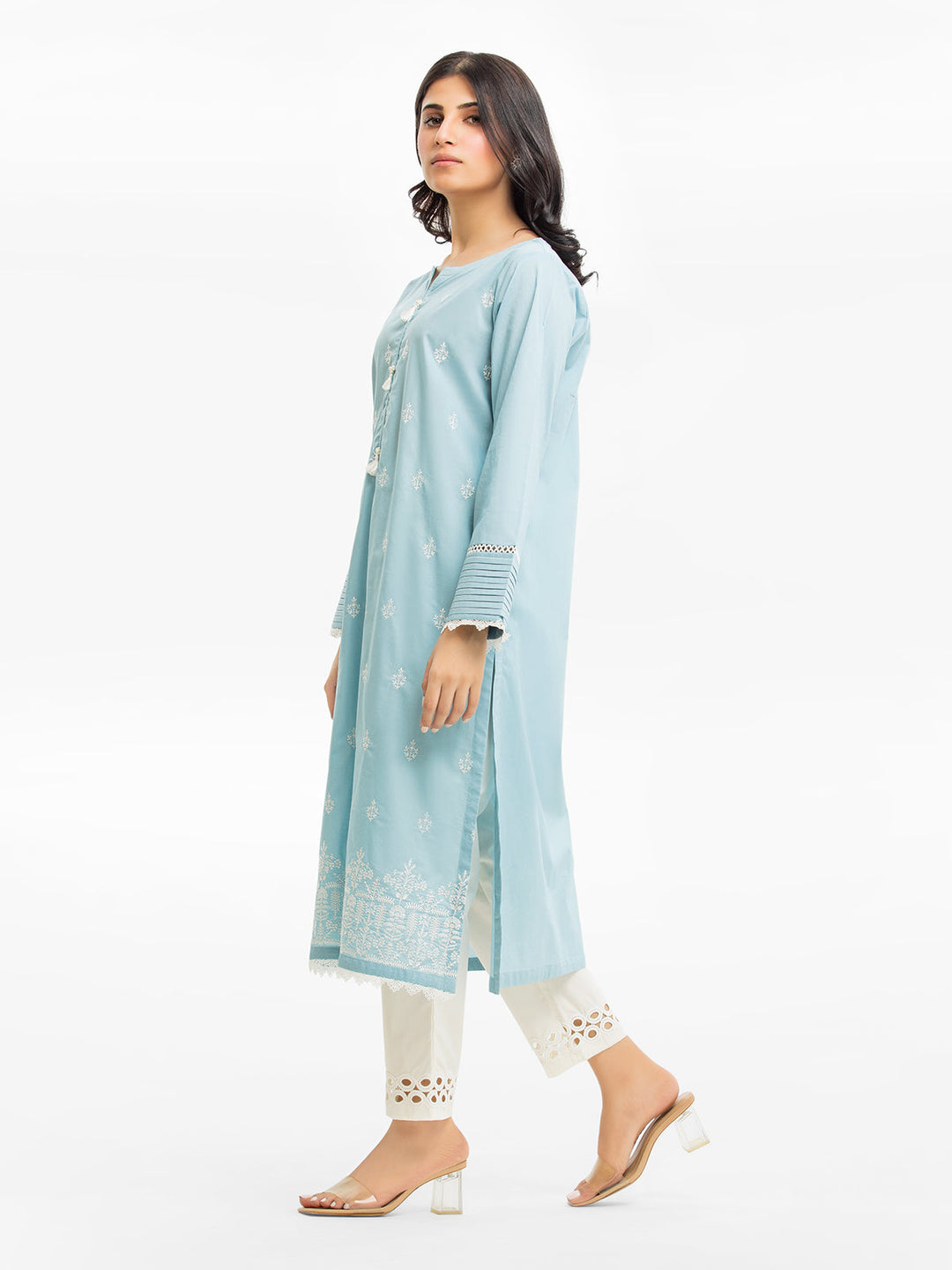 Pret 1Pc Embroidered Cambric Shirt - EWTKE23-68942S