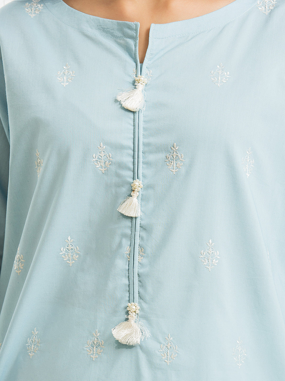 Pret 1Pc Embroidered Cambric Shirt - EWTKE23-68942S