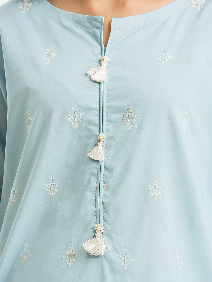 Pret 1Pc Embroidered Cambric Shirt - EWTKE23-68942S