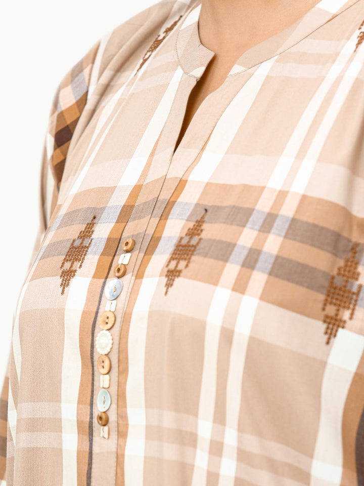 Pret 1Pc Embroidered Cotton Shirt - EWTKE23-69189