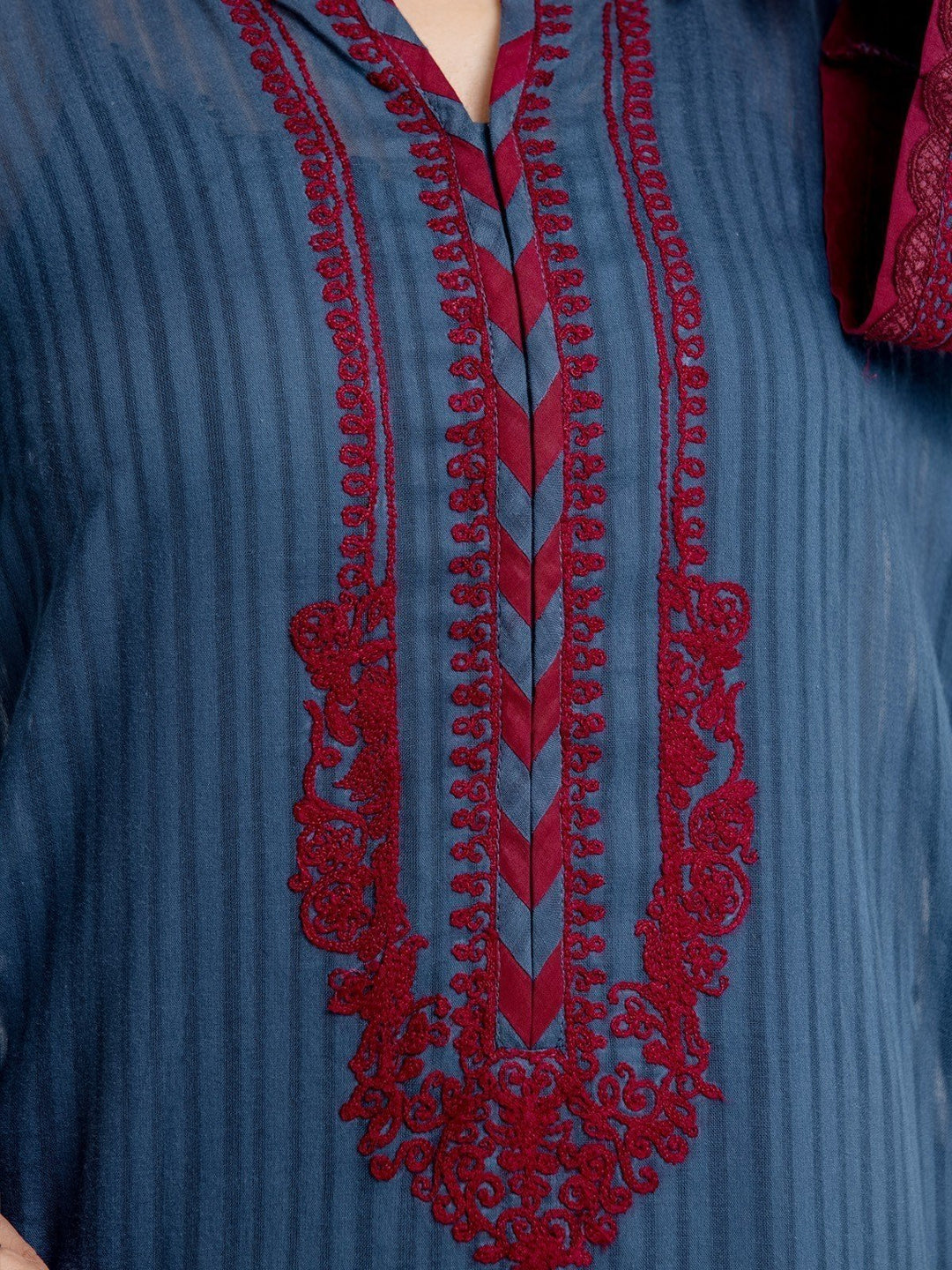 Pret 1Pc Embroidered Lawn Jacquard Shirt - EWTKE23-69206S