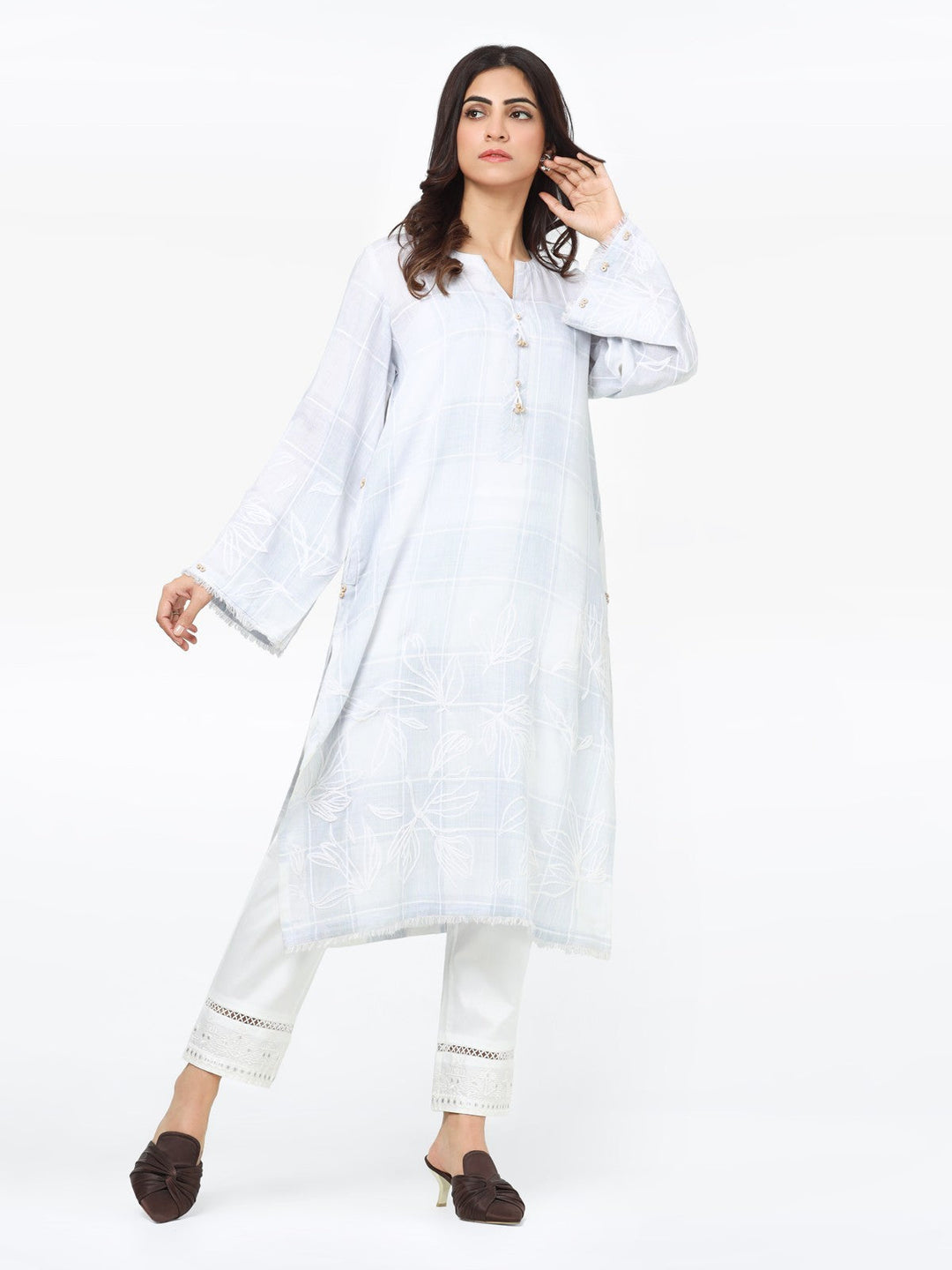 Pret 1Pc Embroidered Cotton Shirt - EWTKE23-69244S