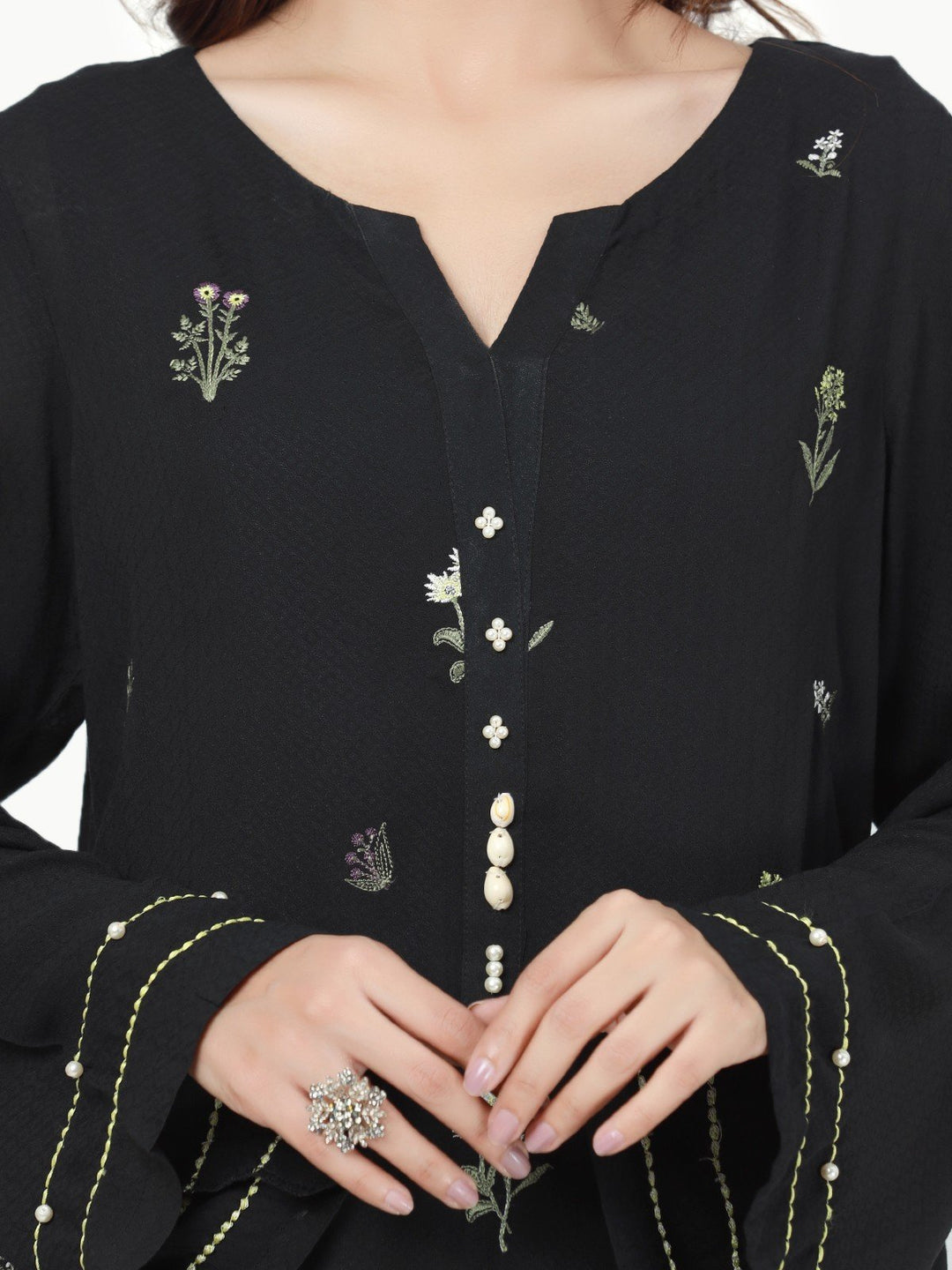 Pret 1Pc Embroidered Cotton Shirt - EWTKE23-69251S