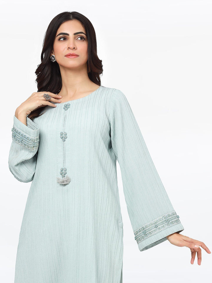Pret 1Pc Embroidered Dobby Shirt - EWTKE23-69263S