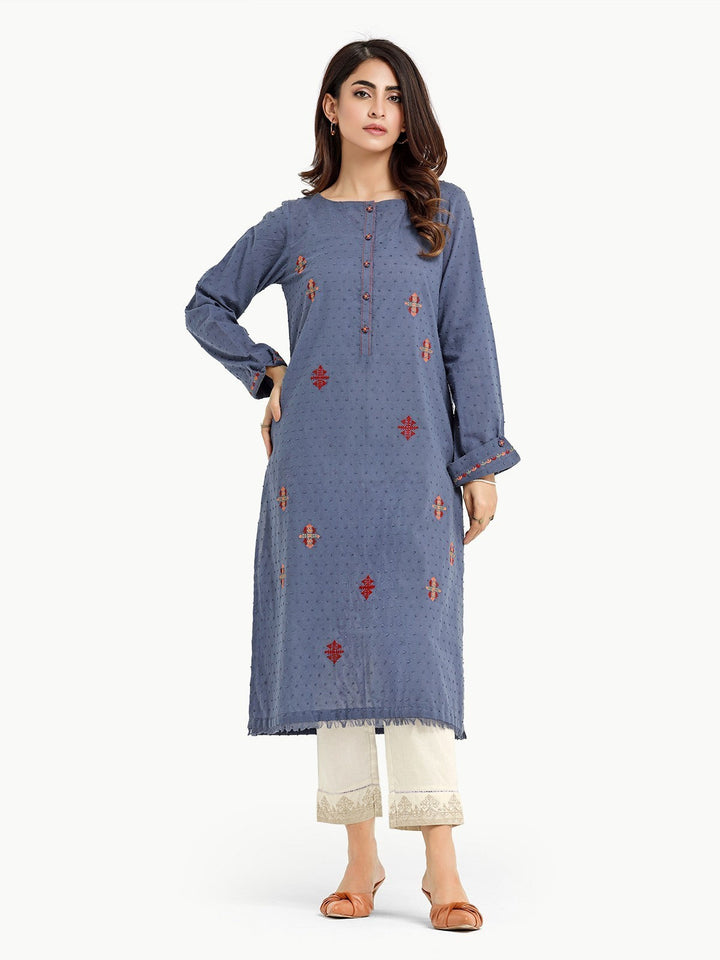 Pret 1Pc Embroidered Cotton Shirt - EWTKE23-69276S