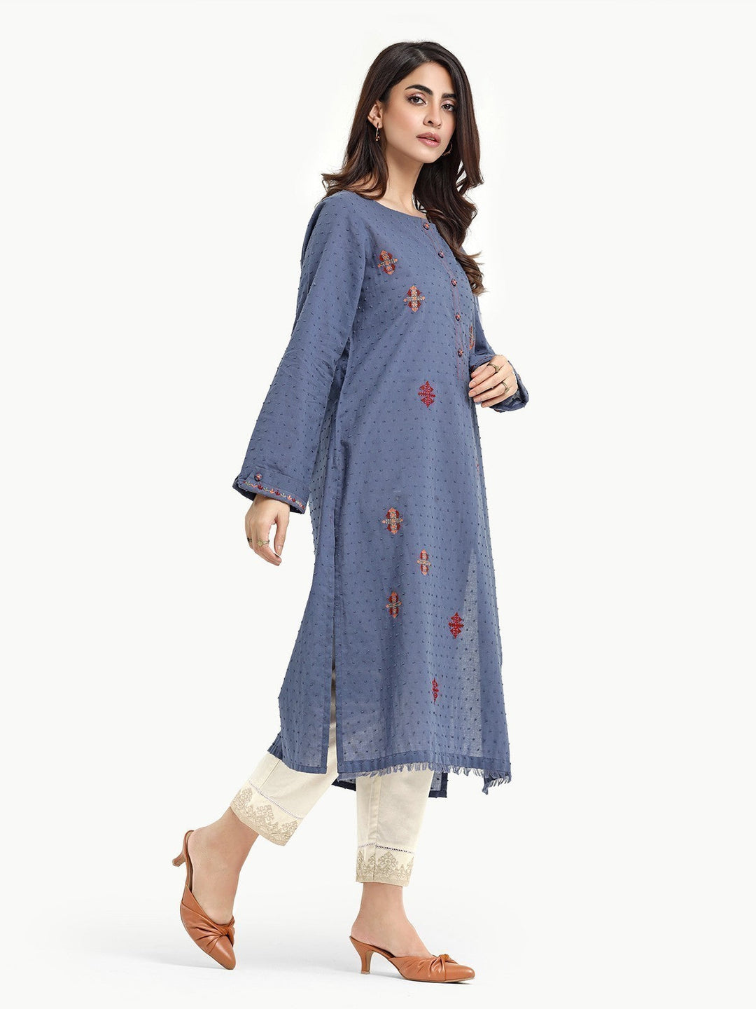 Pret 1Pc Embroidered Cotton Shirt - EWTKE23-69276S