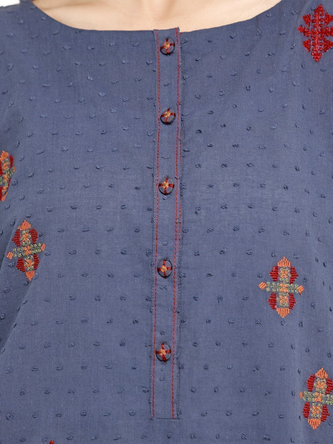 Pret 1Pc Embroidered Cotton Shirt - EWTKE23-69276S