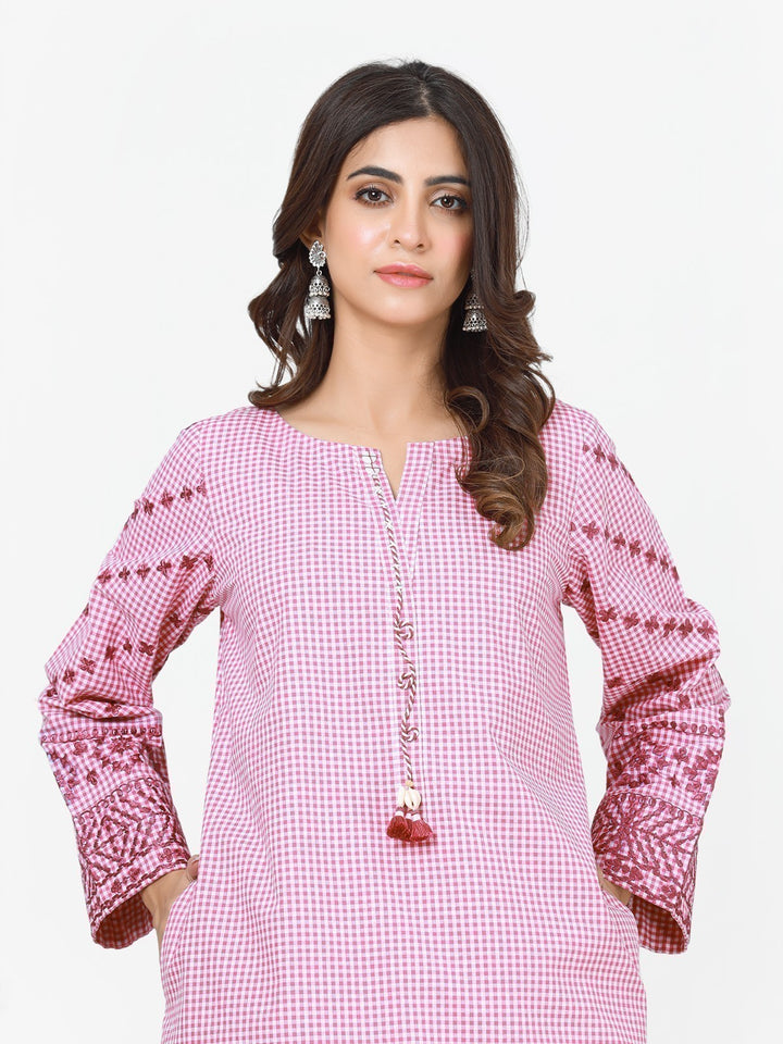 Pret 1Pc Embroidered Cotton Shirt - EWTKE23-69306S